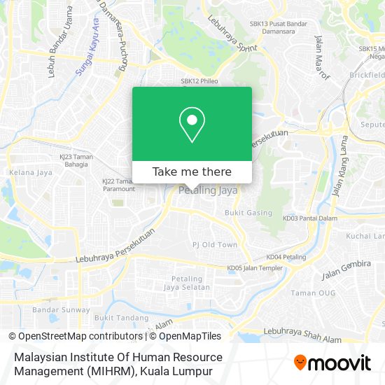 Malaysian Institute Of Human Resource Management (MIHRM) map