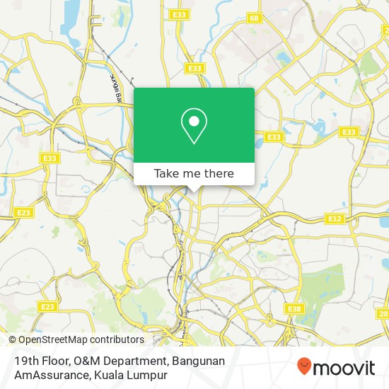 19th Floor, O&M Department, Bangunan AmAssurance map