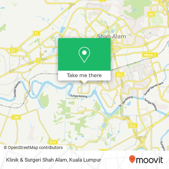 Klinik & Surgeri Shah Alam map