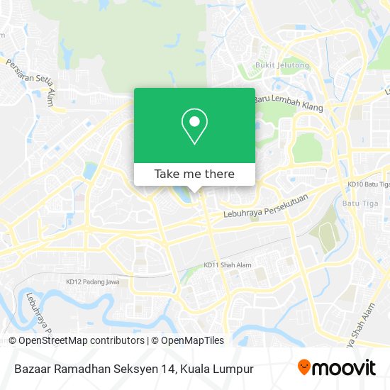 Peta Bazaar Ramadhan Seksyen 14