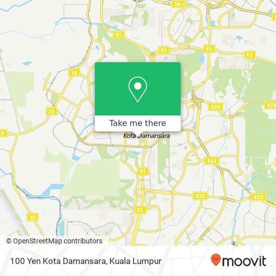 Peta 100 Yen Kota Damansara