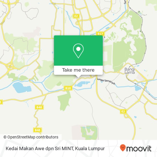 Kedai Makan Awe dpn Sri MINT map