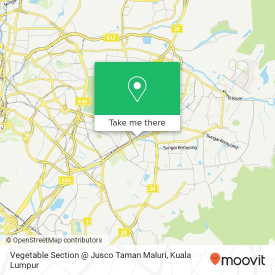 Vegetable Section @ Jusco Taman Maluri map