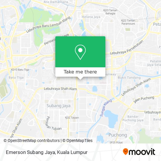 Emerson Subang Jaya map