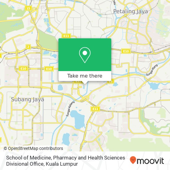 School of Medicine, Pharmacy and Health Sciences Divisional Office map