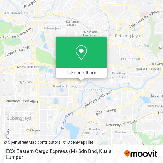 Peta ECX Eastern Cargo Express (M) Sdn Bhd