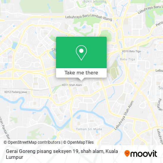 Peta Gerai Goreng pisang seksyen 19, shah alam