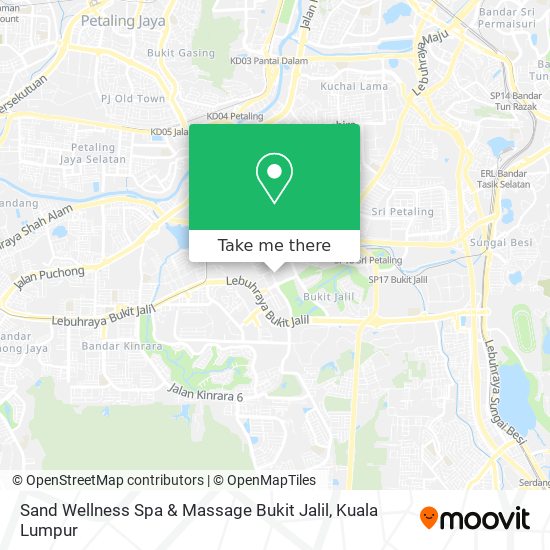 Sand Wellness Spa & Massage Bukit Jalil map