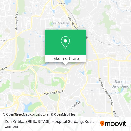 Zon Kritikal (RESUSITASI) Hospital Serdang map
