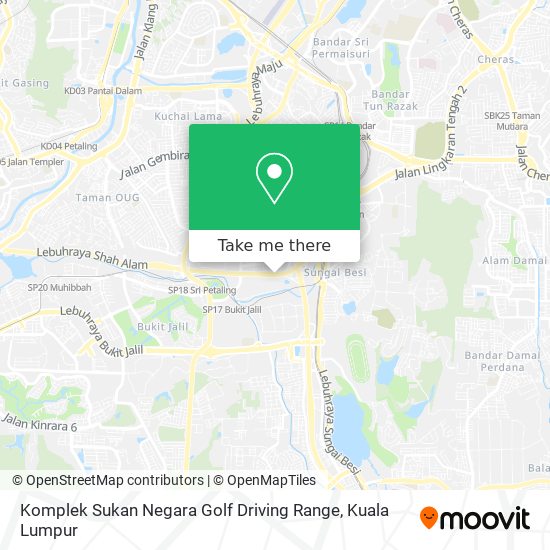 Peta Komplek Sukan Negara Golf Driving Range