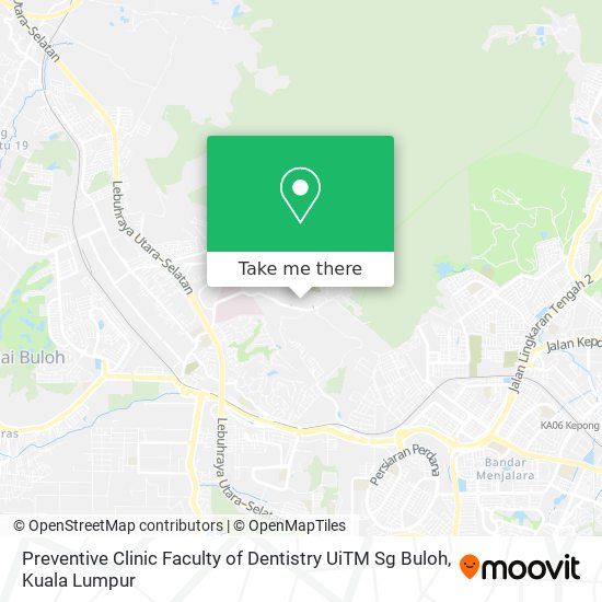 Preventive Clinic Faculty of Dentistry UiTM Sg Buloh map