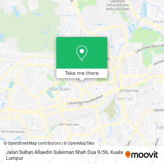 Jalan Sultan Allaedin Suleiman Shah Dua 9 / 5b map