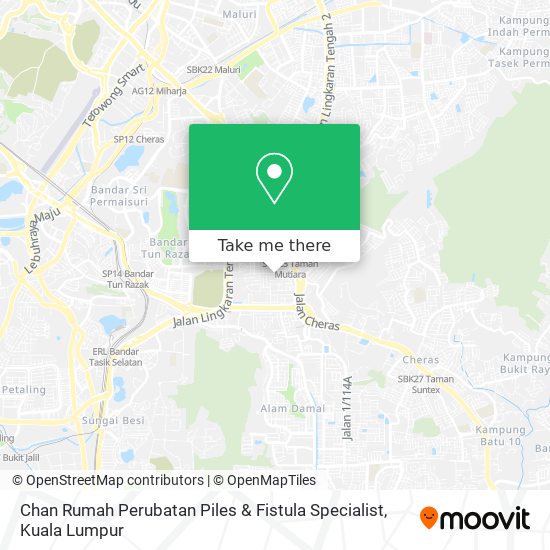 Peta Chan Rumah Perubatan Piles & Fistula Specialist