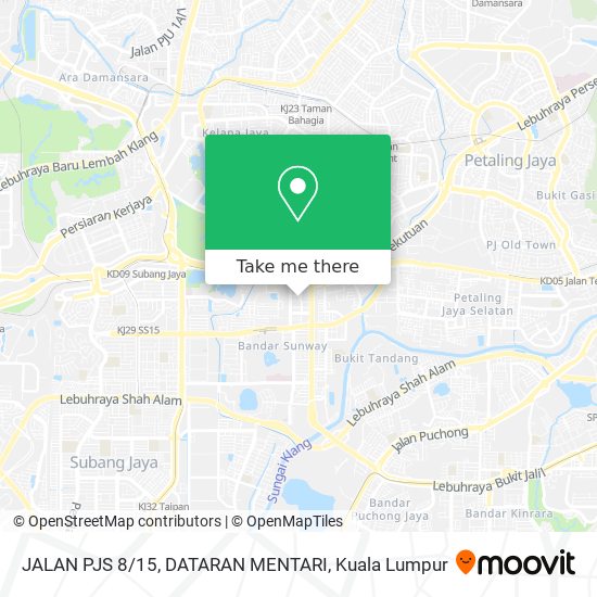 Peta JALAN PJS 8 / 15, DATARAN MENTARI