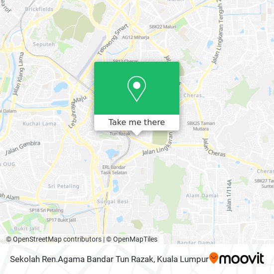 Peta Sekolah Ren.Agama Bandar Tun Razak