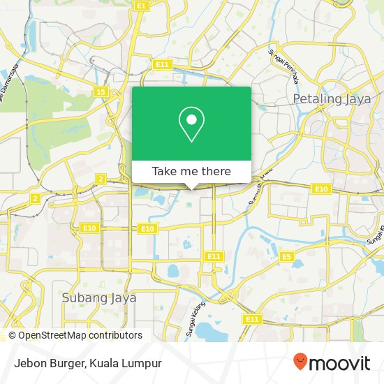 Jebon Burger map