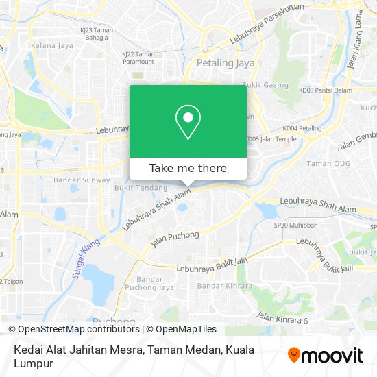 Peta Kedai Alat Jahitan Mesra, Taman Medan