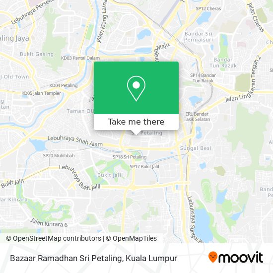 Bazaar Ramadhan Sri Petaling map