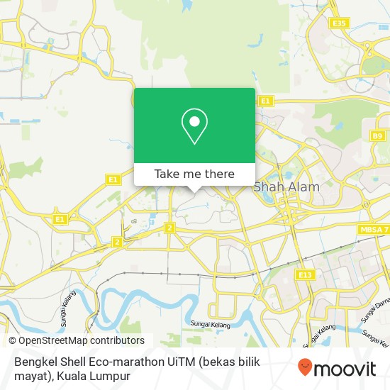 Bengkel Shell Eco-marathon UiTM (bekas bilik mayat) map