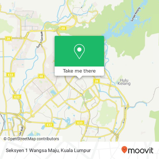 Seksyen 1 Wangsa Maju map