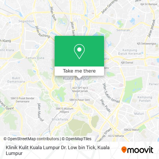 Klinik Kulit Kuala Lumpur Dr. Low bin Tick map