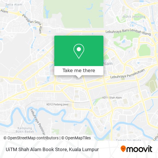 UiTM Shah Alam Book Store map
