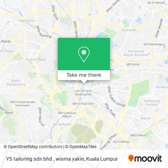 YS tailoring sdn bhd , wisma yakin map