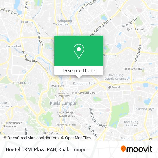 Hostel UKM, Plaza RAH map