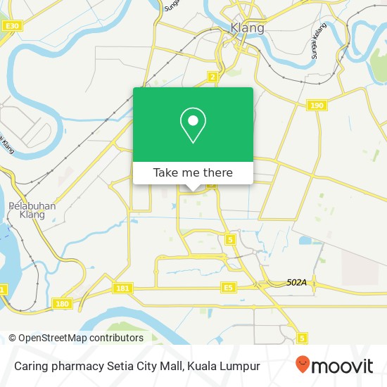 Caring pharmacy Setia City Mall map