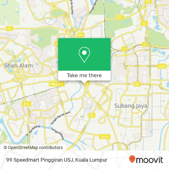 99 Speedmart Pinggiran USJ map