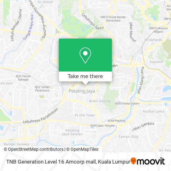 TNB Generation Level 16 Amcorp mall map