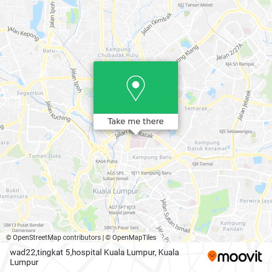 Peta wad22,tingkat 5,hospital Kuala Lumpur