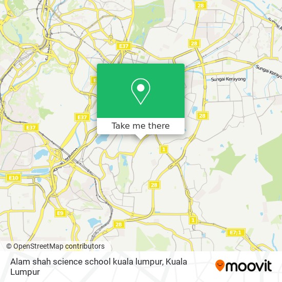 How to get to Alam shah science school kuala lumpur in Kuala 