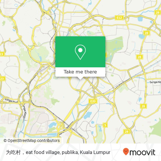 为吃村，eat food village, publika map