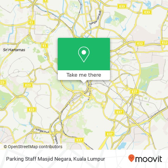 Peta Parking Staff Masjid Negara