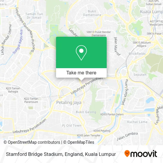 Stamford Bridge Stadium, England map