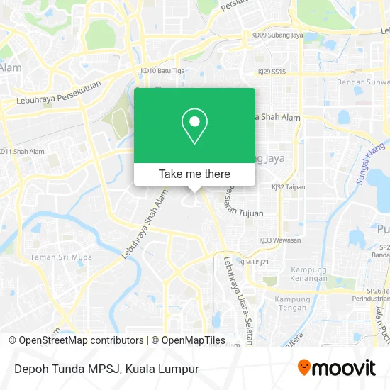 Depoh Tunda MPSJ map