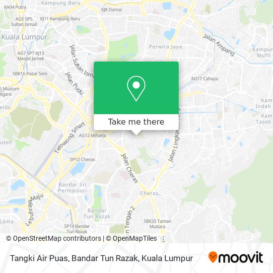 Tangki Air Puas, Bandar Tun Razak map