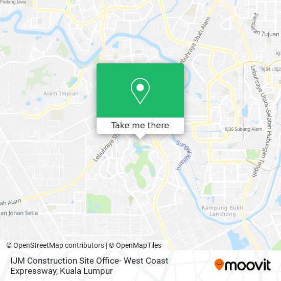 IJM Construction Site Office- West Coast Expressway map
