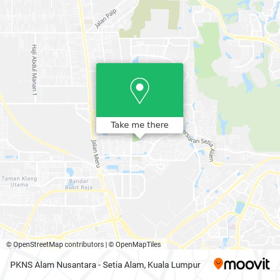 Peta PKNS Alam Nusantara - Setia Alam