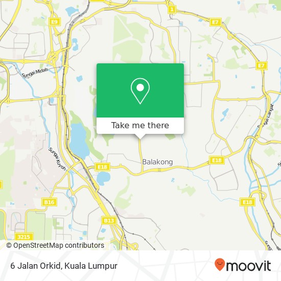 6 Jalan Orkid map