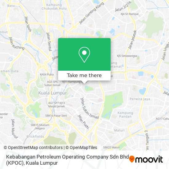 Kebabangan Petroleum Operating Company Sdn Bhd (KPOC) map