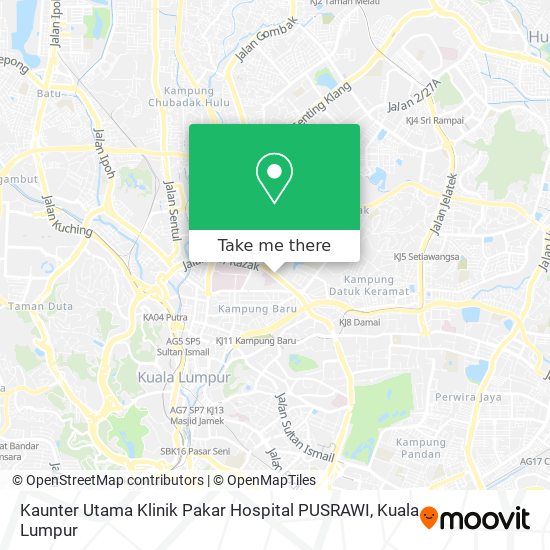 Peta Kaunter Utama Klinik Pakar Hospital PUSRAWI