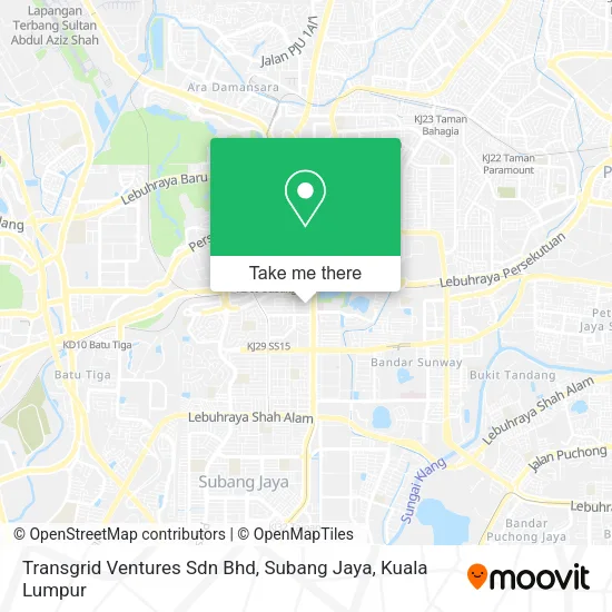 Transgrid Ventures Sdn Bhd, Subang Jaya map