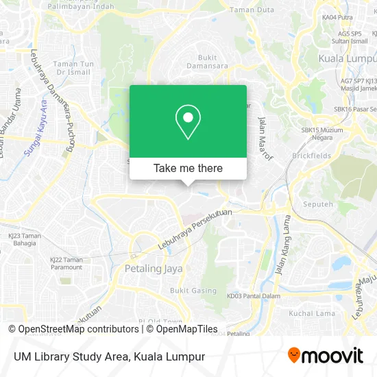 UM Library Study Area map