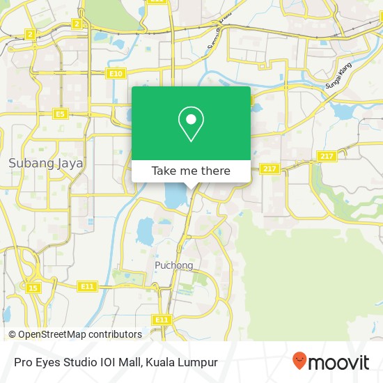 Pro Eyes Studio IOI Mall map