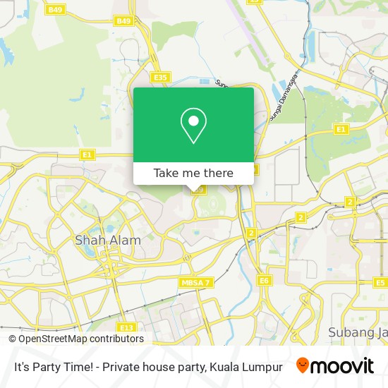 It's Party Time! - Private house party map