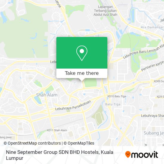 Nine September Group SDN BHD Hostels map