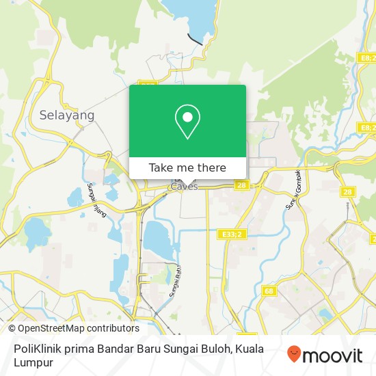 Peta PoliKlinik prima Bandar Baru Sungai Buloh