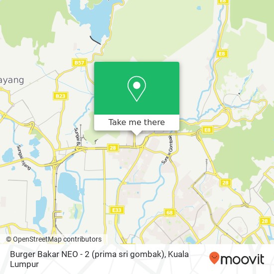 Peta Burger Bakar NEO - 2 (prima sri gombak)